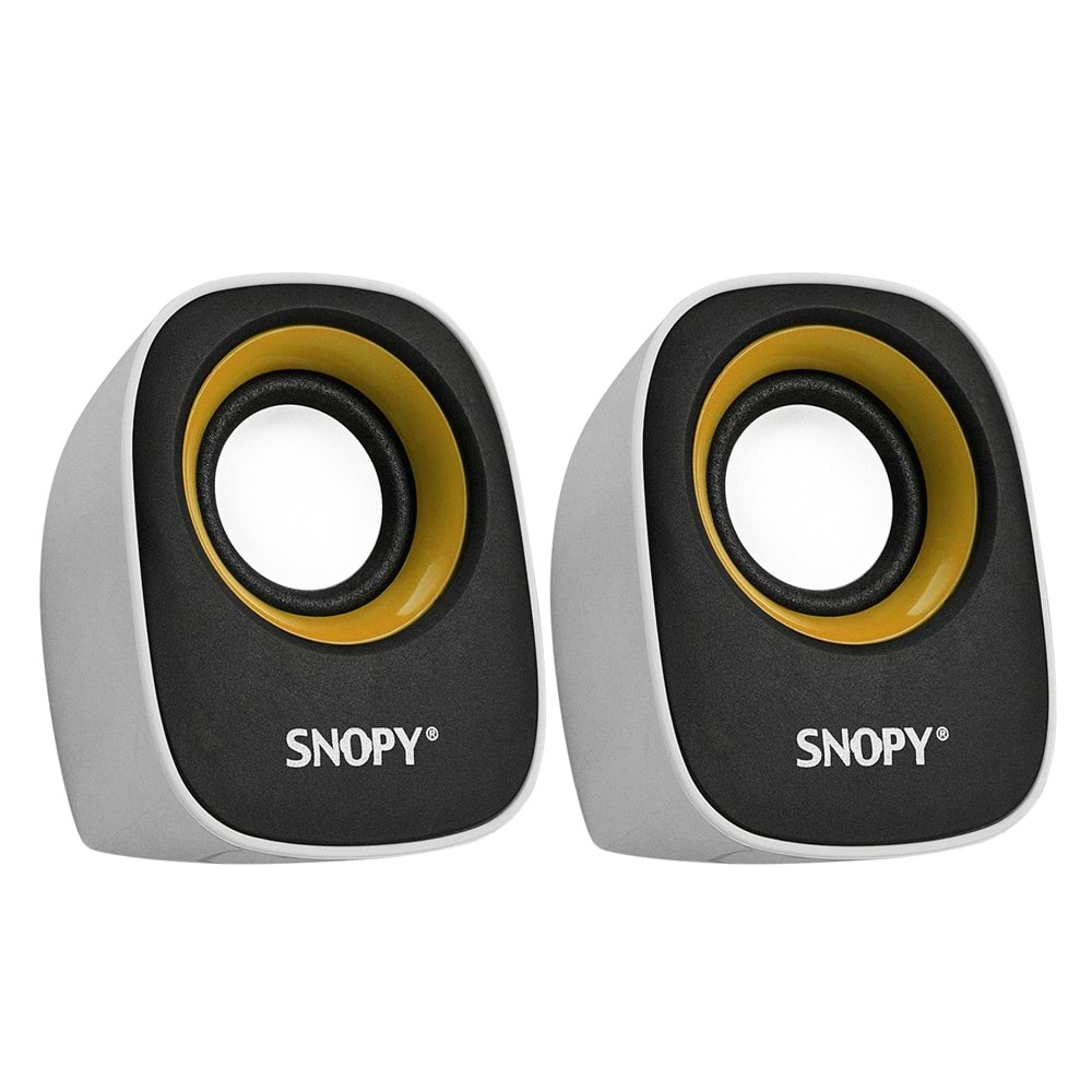 Snopy SN-120 2.0 Beyaz/Sarı USB Speaker