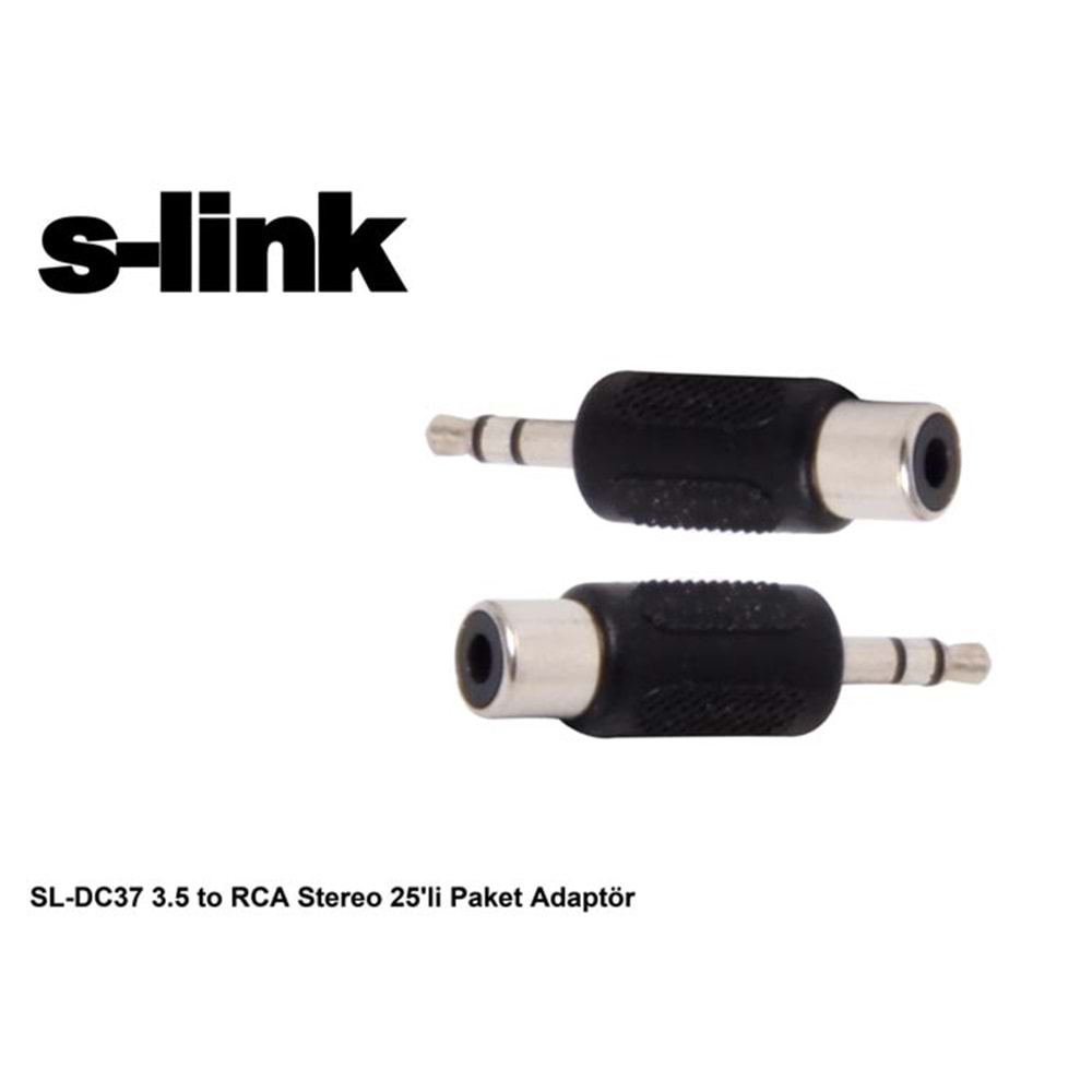 S-link SL-DC37 3.5 to RCA Stereo 25li Paket Adaptör