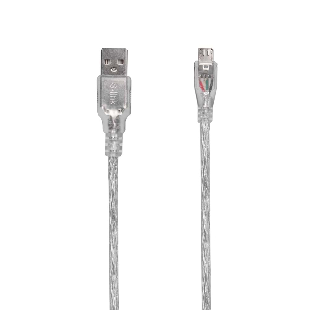 S-link SL-UK55 Usb2.0 5m Şeffaf Usb AM/Mini 5pin Kablo