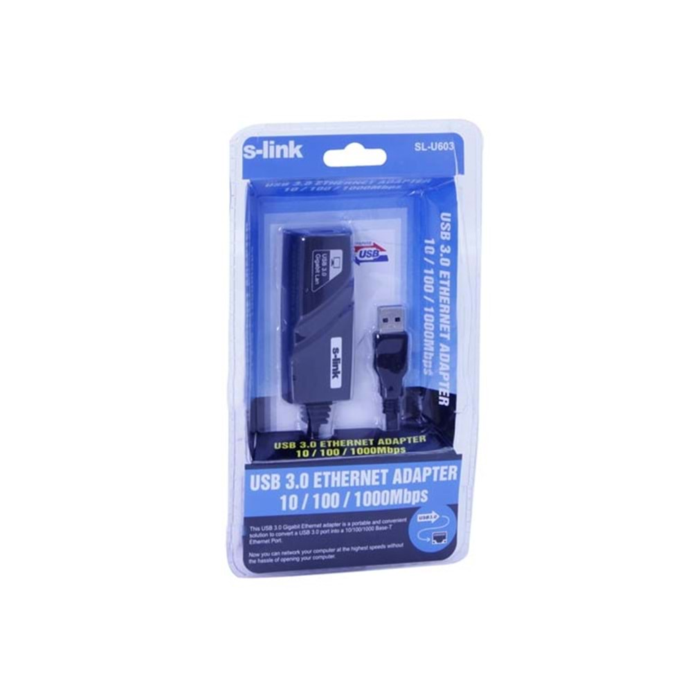 S-link SL-U603 Usb 3.0 To RJ45 10/100/1000Mbps Gigabit Ethernet Çevirici