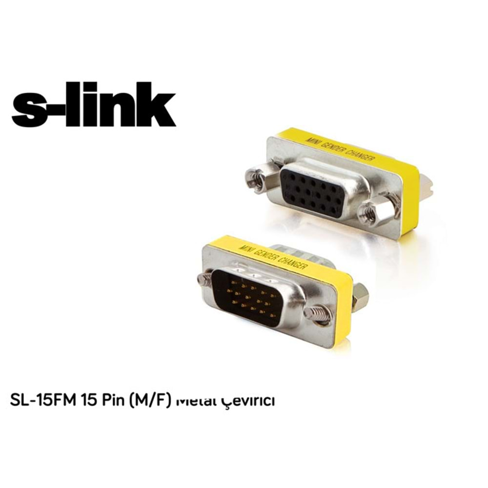 S-link SL-15FM 15 Pin (M/F) Metal Çevirici