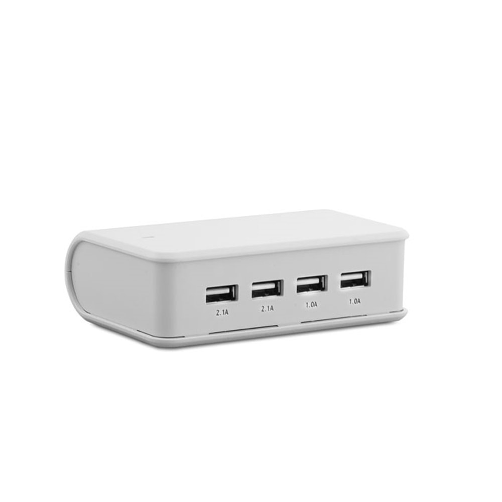 S-link SL-M10 6.2A 4*Usb Beyaz Usb şarj