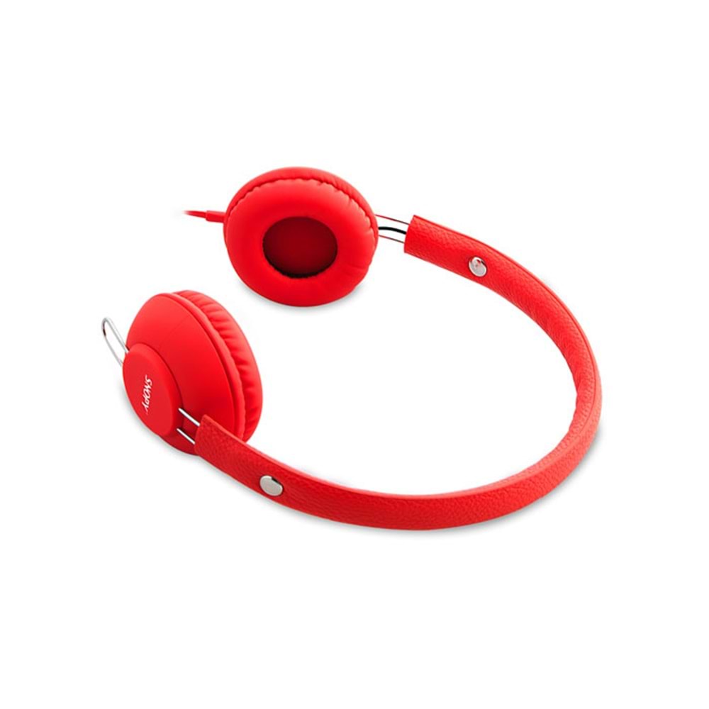 Snopy SN-933 Kırmızı Mobil Telefon Uyumlu Rubber Mikrofonlu Kulaklık