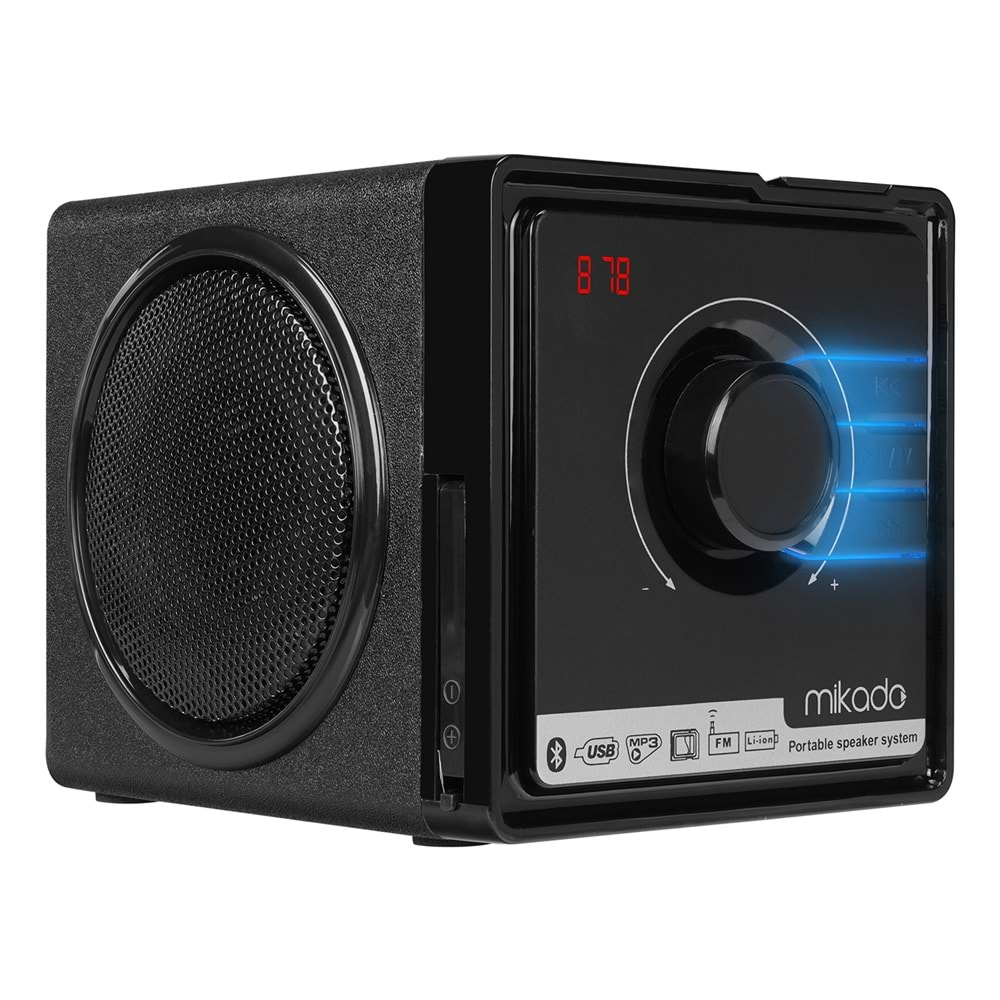 Mikado BT-236 3W+3W Siyah SD+MMC+Fm destekli Bluetooth Müzik Kutusu