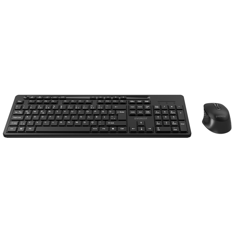 Everest KM-510 Siyah Kablosuz Q Multimedia Klavye + Mouse Set