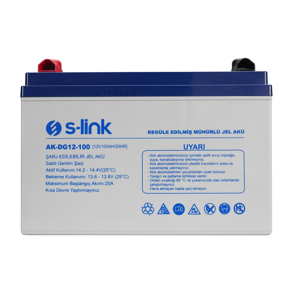 S-link AK-DG12-100 12V 100Ah Nano Silikon Jel Akü