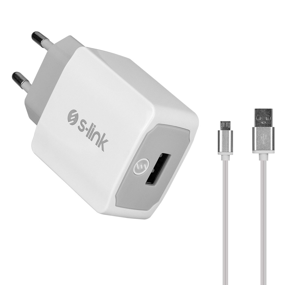 S-link SW-QEM28B Qualcomm 3.0 Ev Hizli Sarj Cihazi ve Micro USB Data + Sarj Kablosu