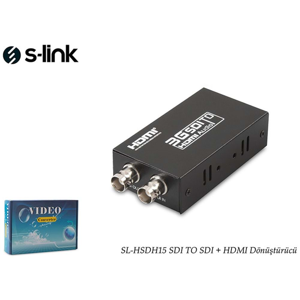 S-link SL-HSDH15 SDI TO SDI + HDMI Dönüştürücü