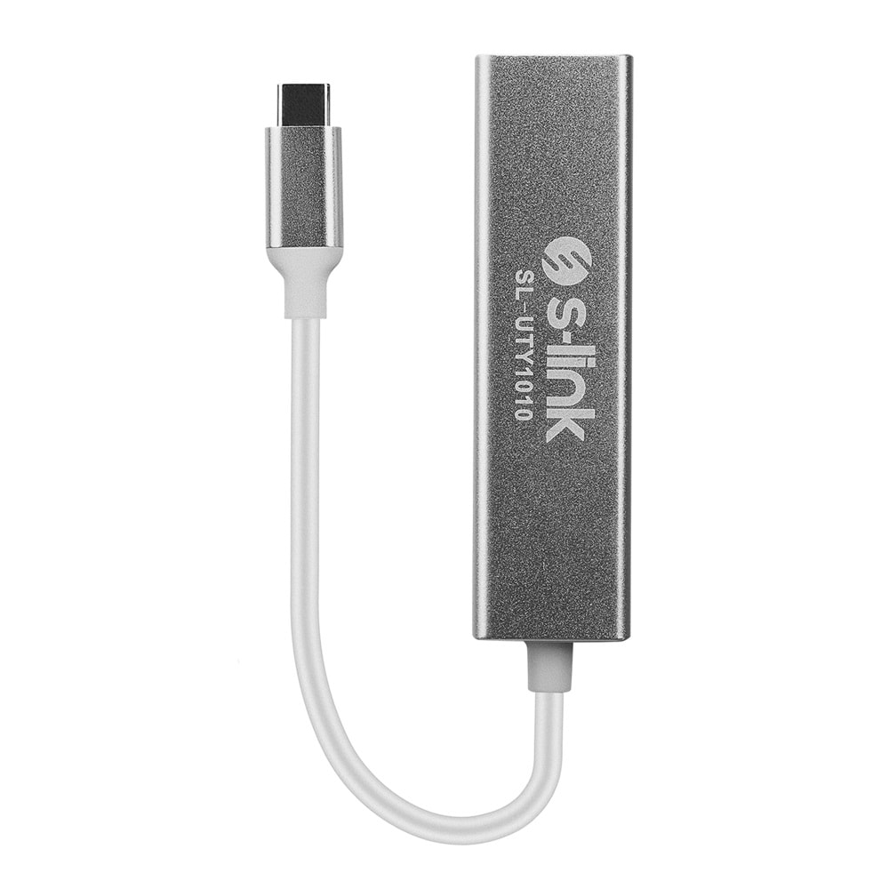 S-link SL-UTY1010 TPYE-C TO USB 3.0 * 3 PORTS + RJ45 GIGABIT ETHERNET HUB