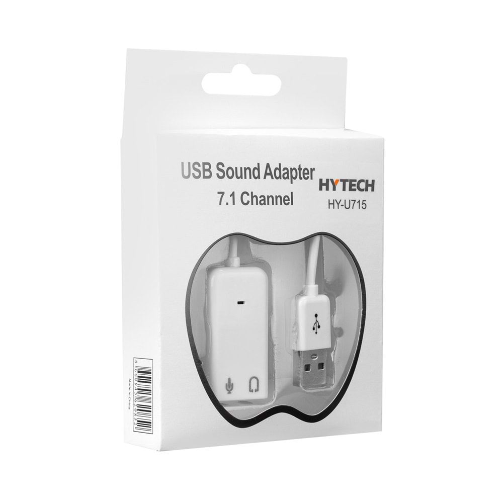 Hytech HY-U715 Kablolu USB Beyaz Ses Kartı 7.1 Dual Channel