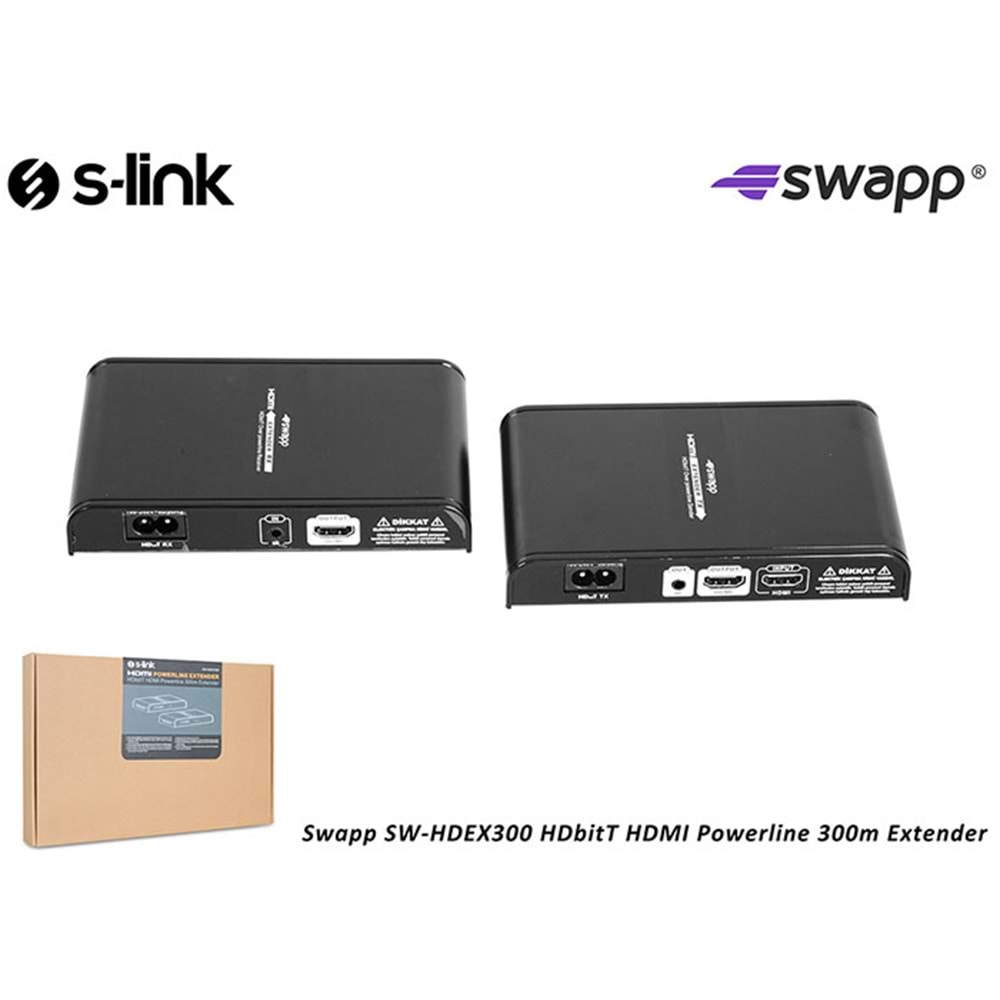 S-link SW-HDEX300 HDbitT HDMI Extender Powerline 300m Uzatıcı