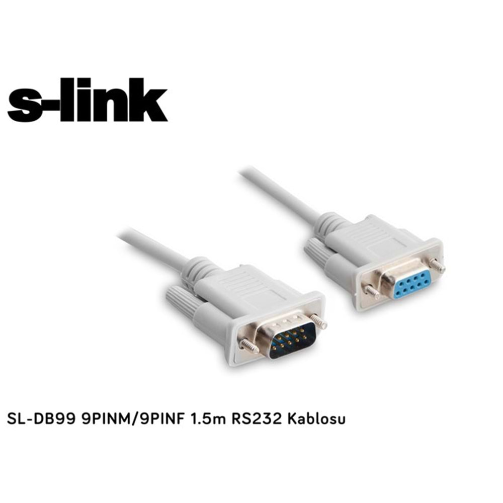 S-link SL-DB99 9PINM/9PINF 1.5m RS232 Kablosu