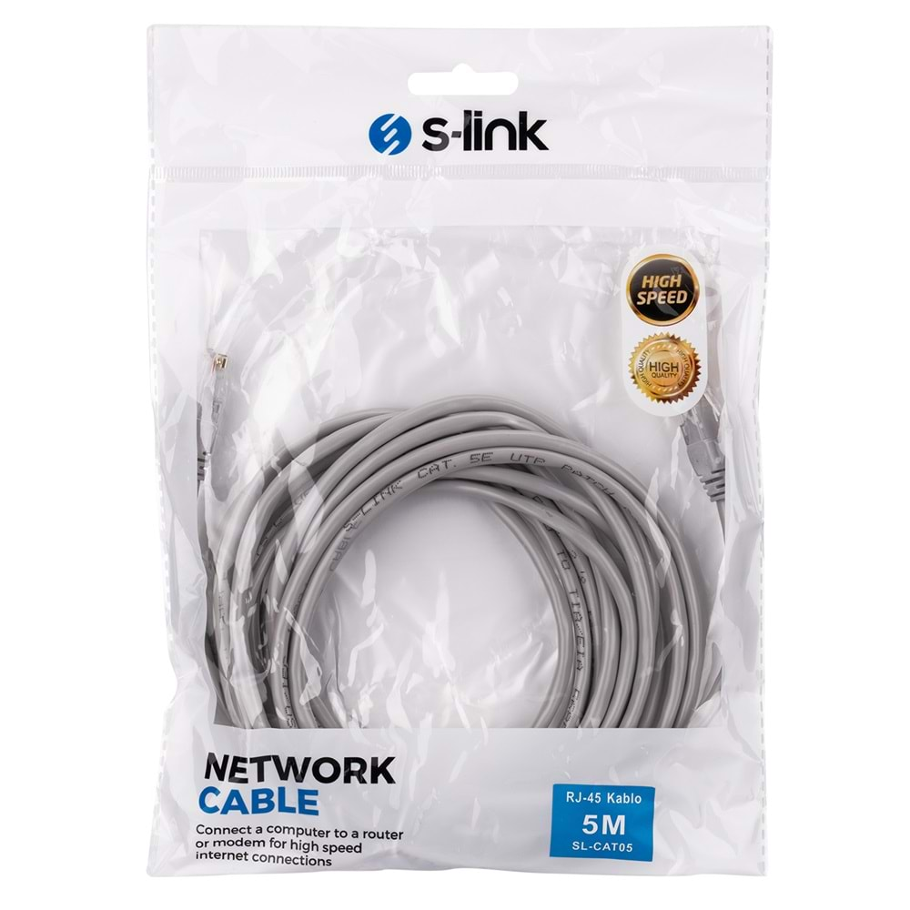 S-link SL-CAT05 RJ-45 5m Kablo