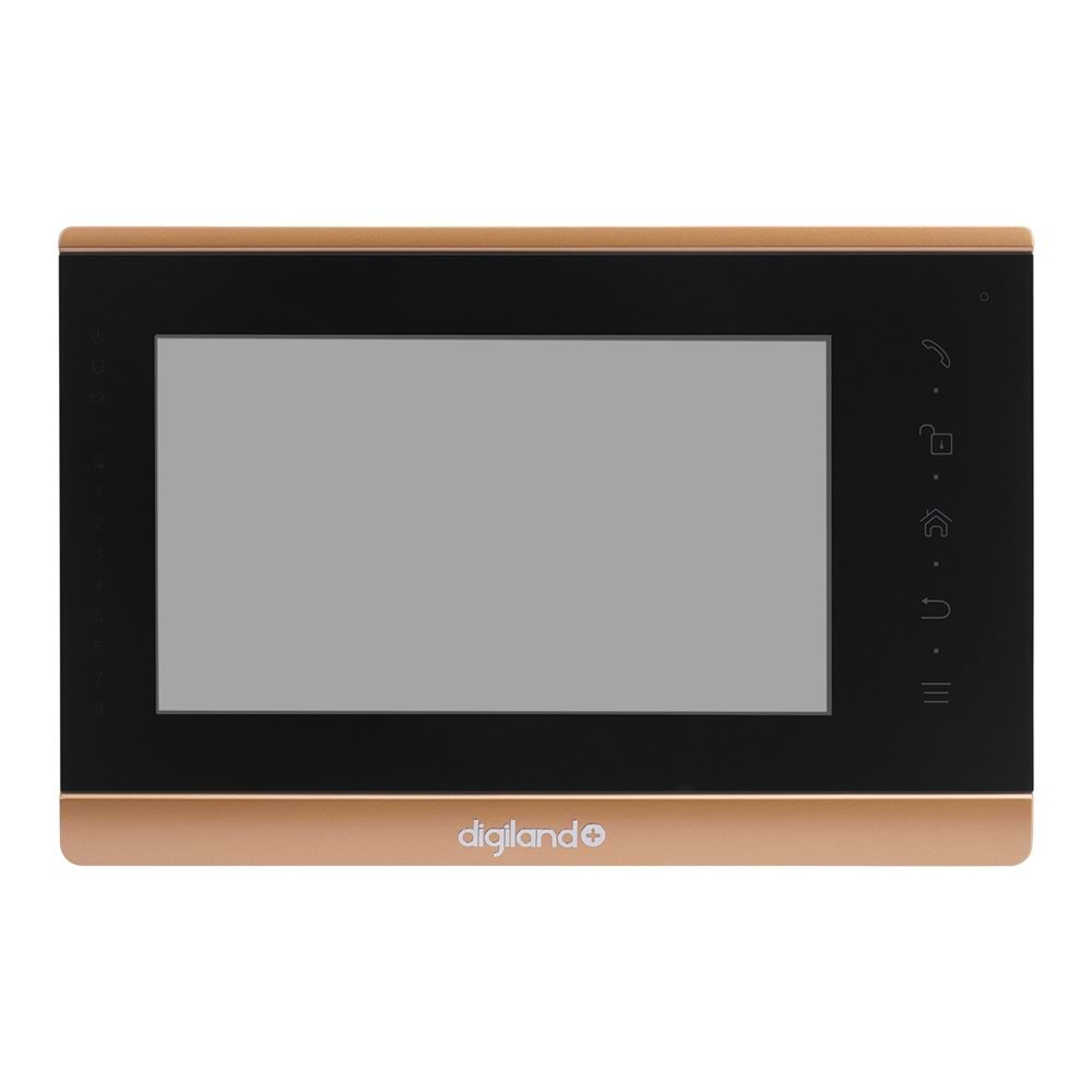 Digiland+ TC-U9ZK-Z1 Gold Çerçeve Android 4.4 7’TFT-LCD 800x480 4ohm/2W 4 Core CPU Digtial Ev içi Monitör