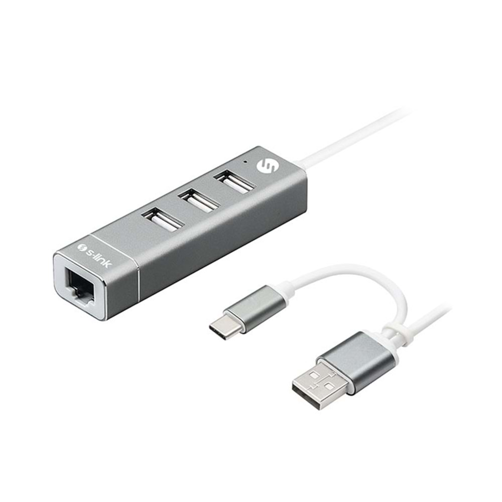 S-link SW-U222 10/100Mbps Type-C USB 2.0 Usb Ethernet Adaptör