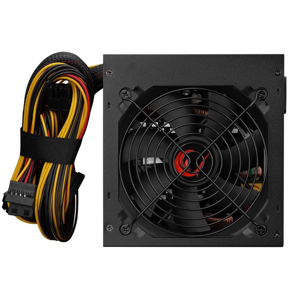 Rampage RMP-600-80P 600W 80Plus Bronze 12cm Fan Aktif PFC Power Supply