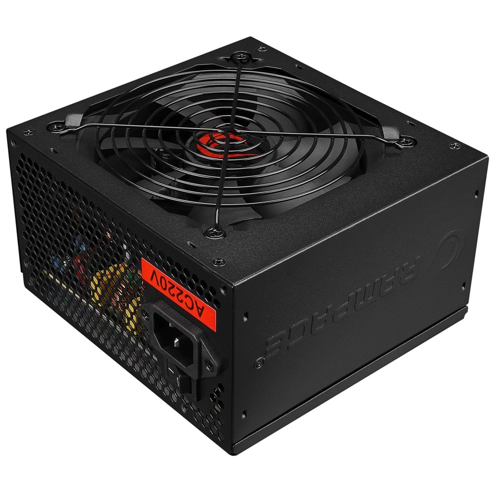 Rampage RMP-600-80P 600W 80Plus Bronze 12cm Fan Aktif PFC Power Supply