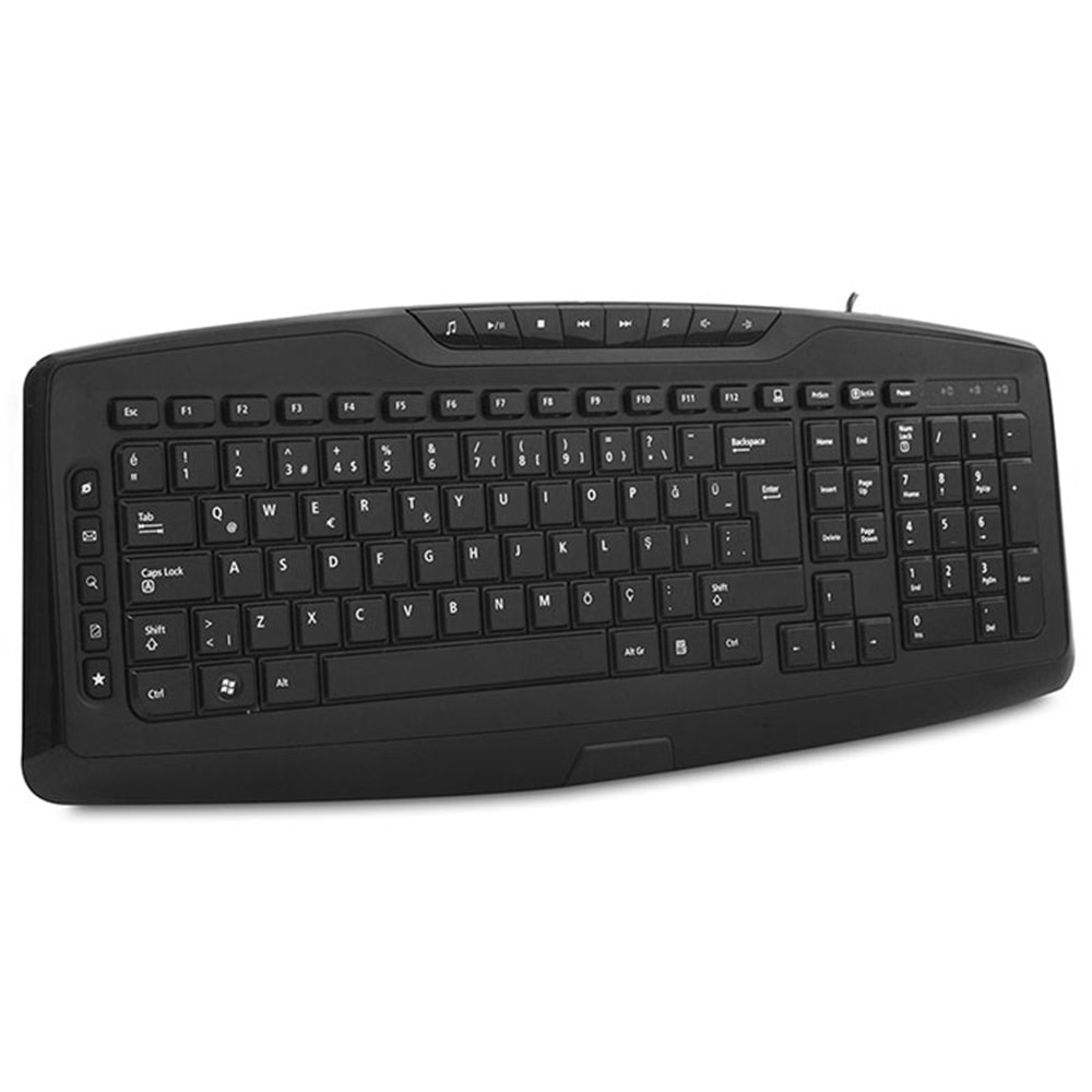 Everest KB-920 Siyah USB Full Boy Q Ofis 14 Multimadia Tuşlu Klavye