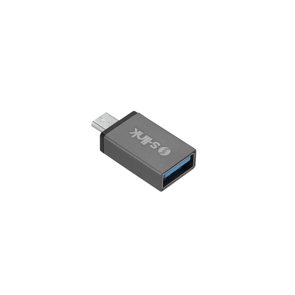 S-link SL-TAOTG25 Gümüş Metal Gövde USB F to MicroUSB M OTG Çevirici