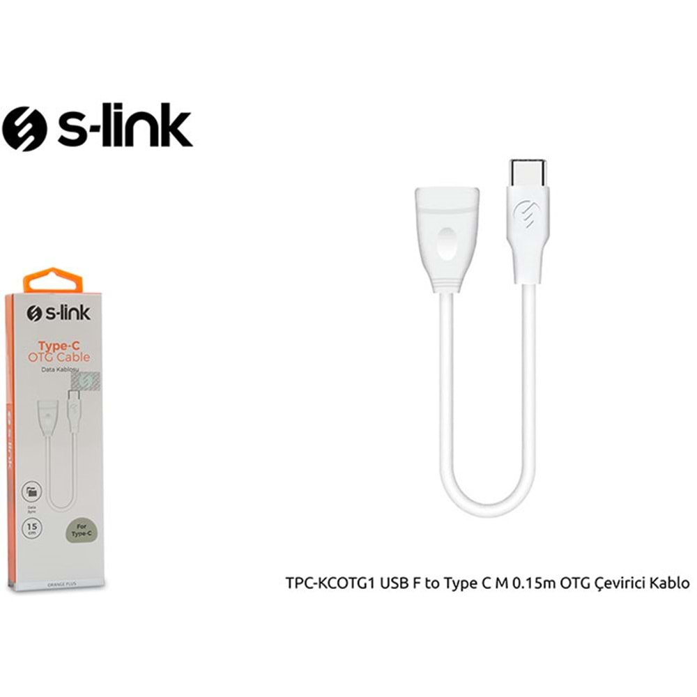 S-link TPC-KCOTG1 USB F to Type C M 0.15m OTG Çevirici Kablo