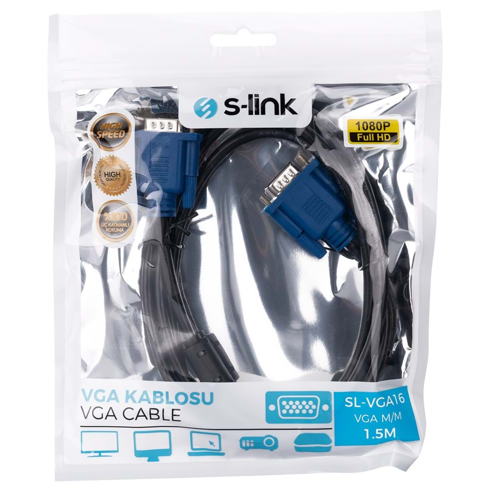 S-link SL-VGA16 VGA 1.5m Data Kablosu