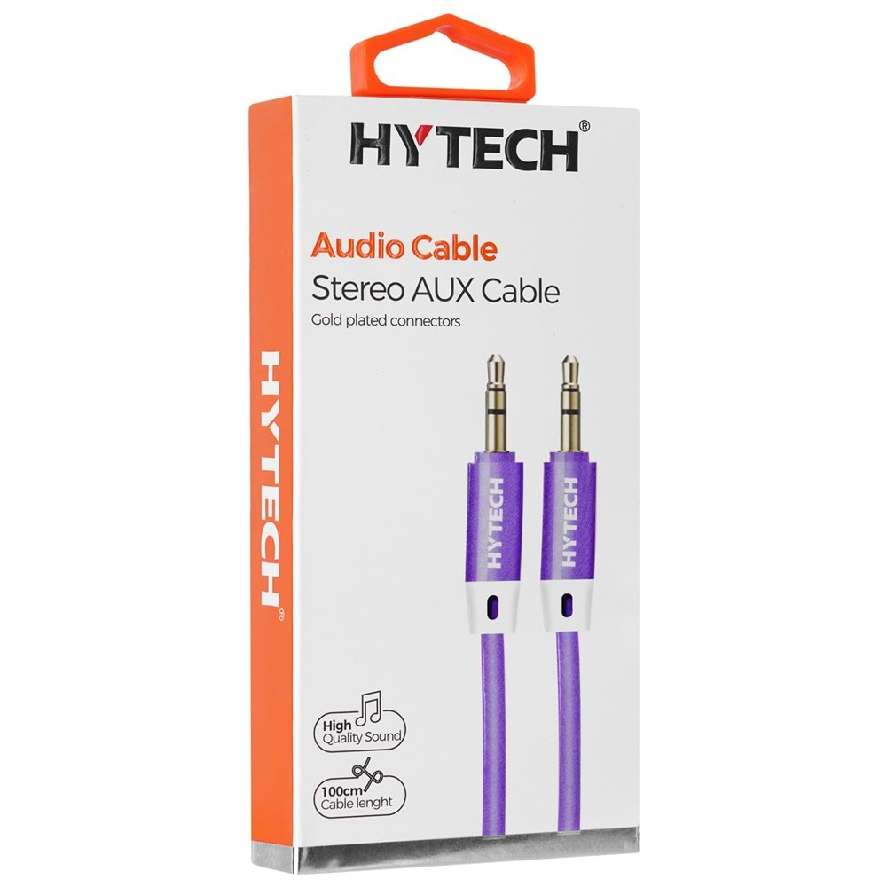 Hytech HY-X70 1m Mor 3.5mm Stereo Ses Kablosu