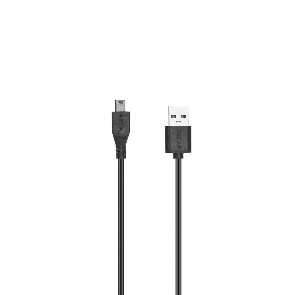 Hytech HY-X50 Usb Mini 5pin 1M 1.5A Siyah Şarj Kablosu Poşetli