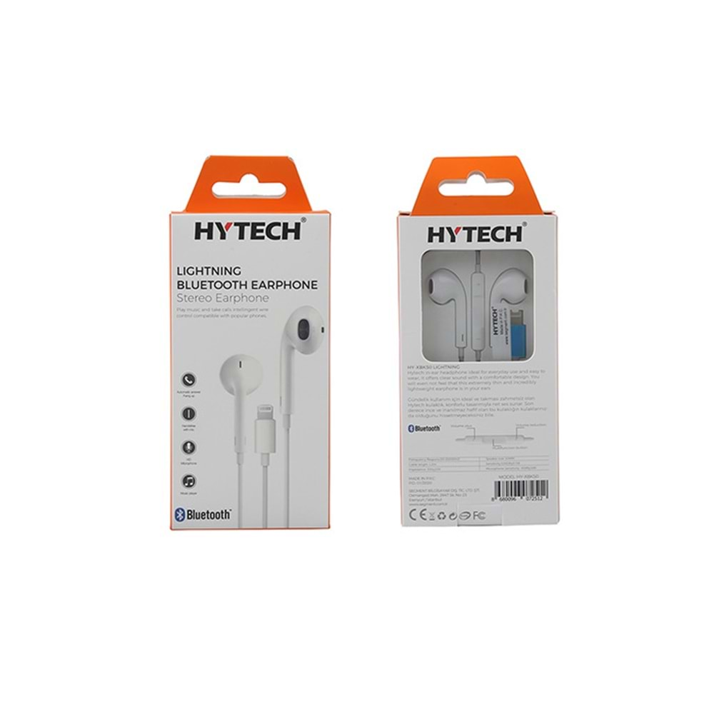 Hytech HY-XBK50 Beyaz Bluetooth Kulak içi Mikrofonlu Kulaklık