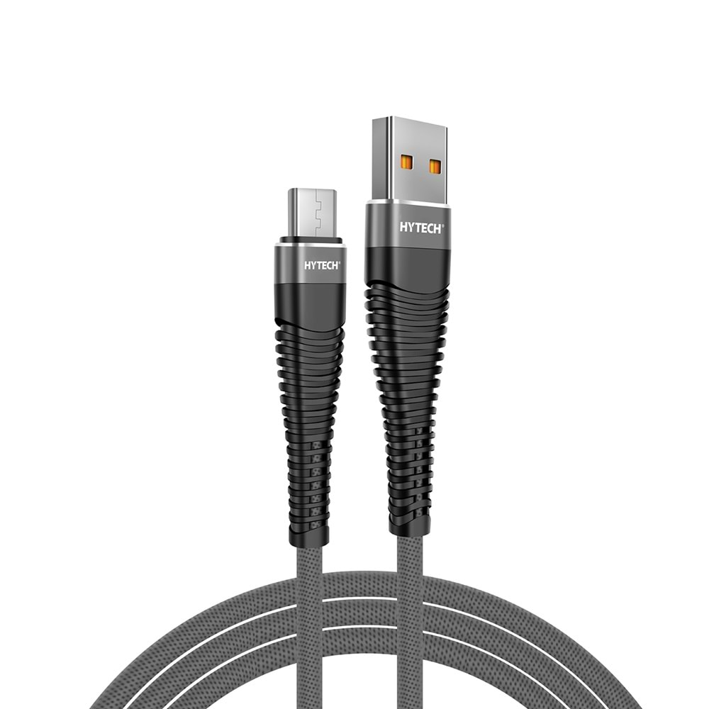 Hytech HY-X225 3A Micro Usb 1m Gri Data + Sarj Kablosu