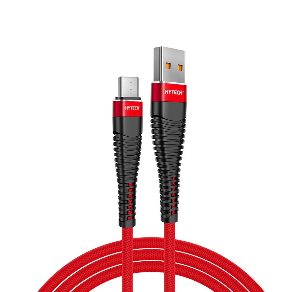 Hytech HY-X225 3A Micro Usb 1m Kırmızı Data + Sarj Kablosu