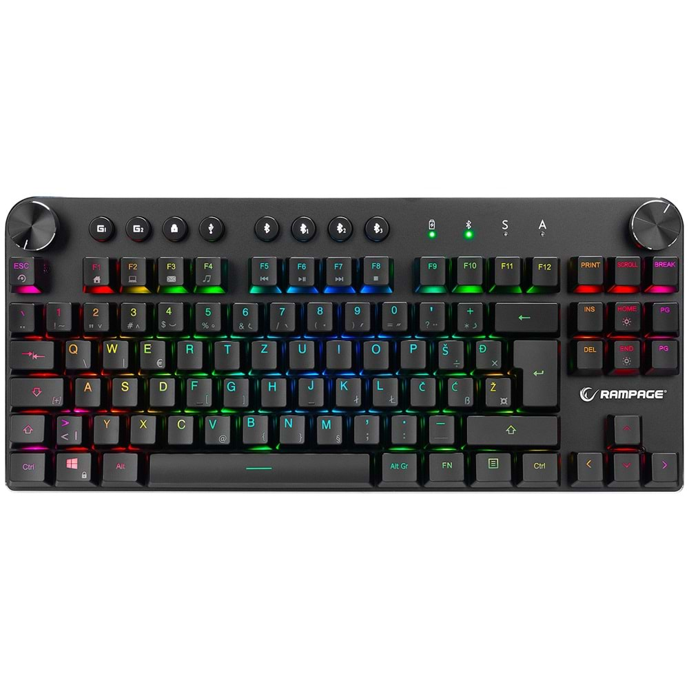 Rampage KB-RMW23 SCOUT Bluetooth RGB Led LC Layout Jixian Blue Switch Gaming Mechanical Keyboard