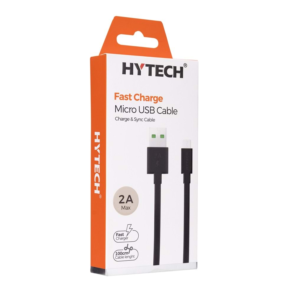 Hytech HY-X83 1m 2A Micro Usb Siyah Şarj Kablosu