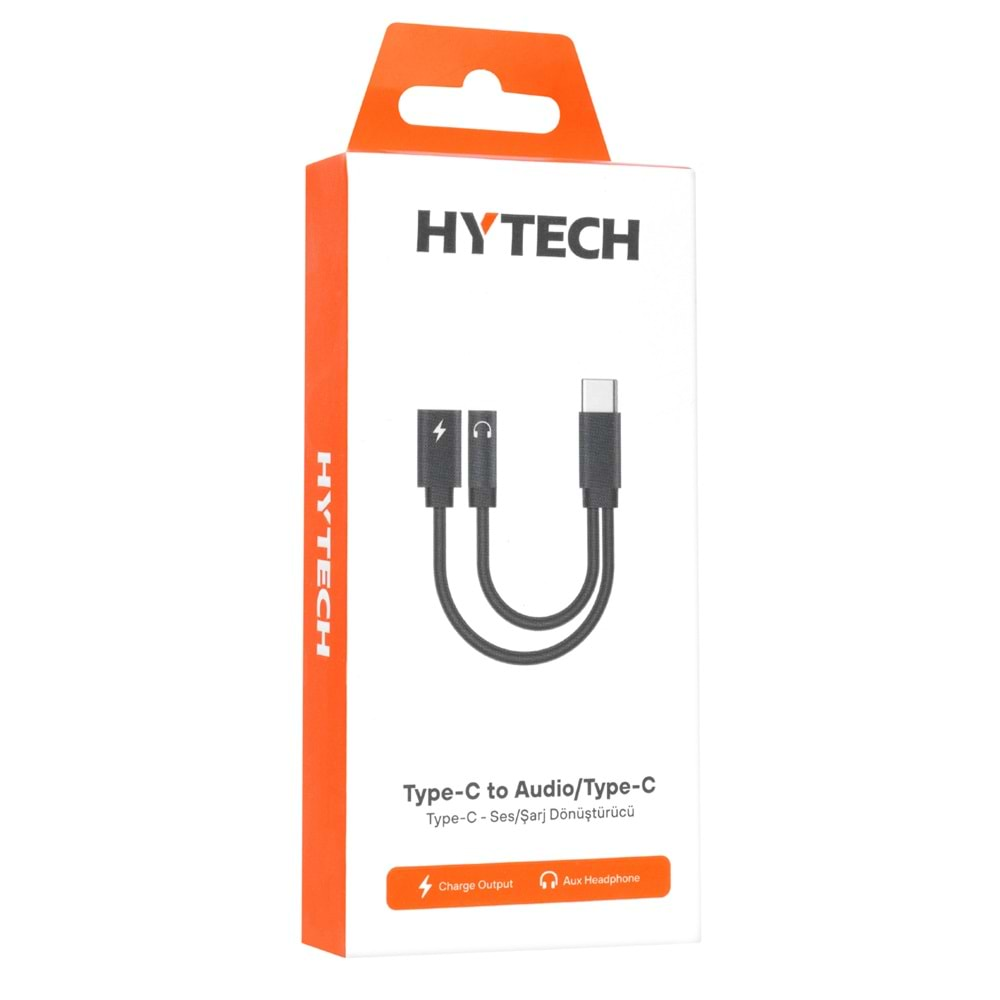 Hytech HY-XO40 Gri TypeC to 3.5 jack+TypeC Metal Çevirici