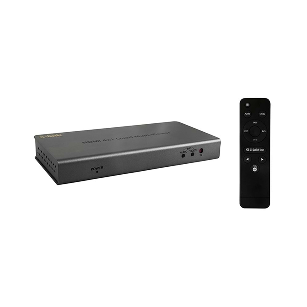 S-link SL-HSW77 4 in 1 Çoklu Görüntüleyici (Quad Multi-viewer) HDMI Switch