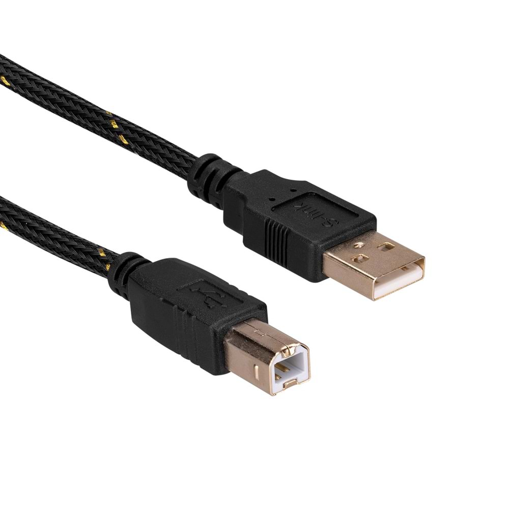 S-link SLX-971 Usb2.0 3m Gold Kılıflı Yazıcı Kablosu