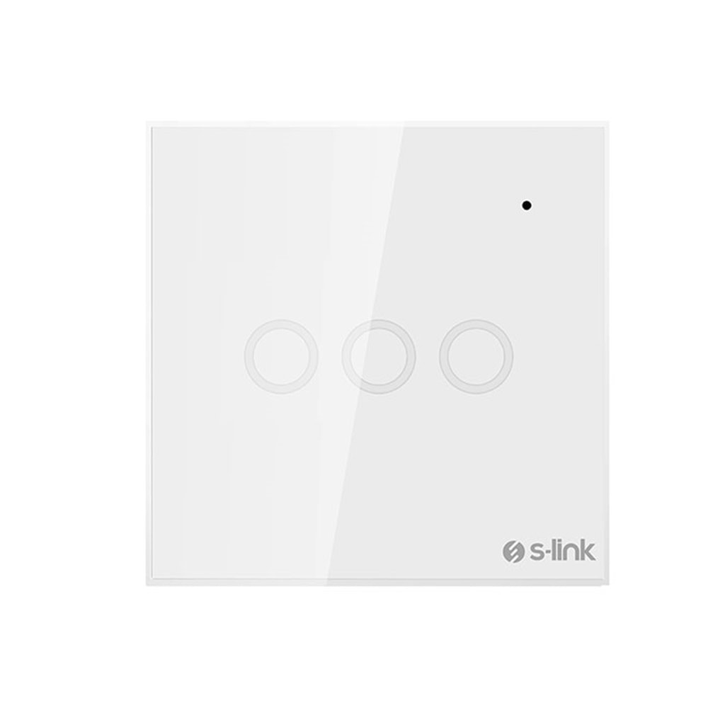 S-link SL-EG33 Kablosuz ve Dokunmatik Aydınlatma Anahtarı 3Lü Wifi TUYA Destekli