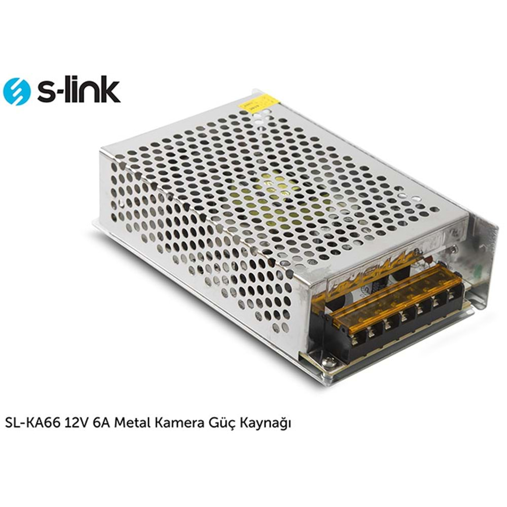 S-link SL-KA66 12V 6A Metal Kamera Güç Kaynağı