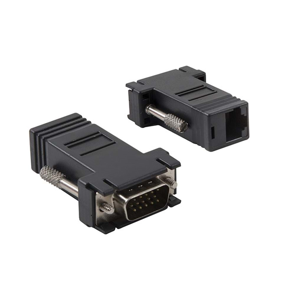 S-link SL-15RJ45 VGA 15M TO RJ45 Çevirici Adaptör Vidalı