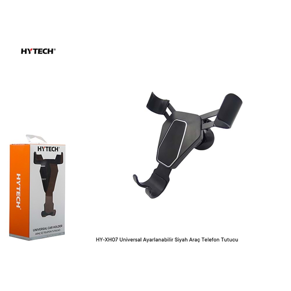 HYTECH HY-XH07 Universal Ayarlanabilir Siyah Araç Telefon Tutucu