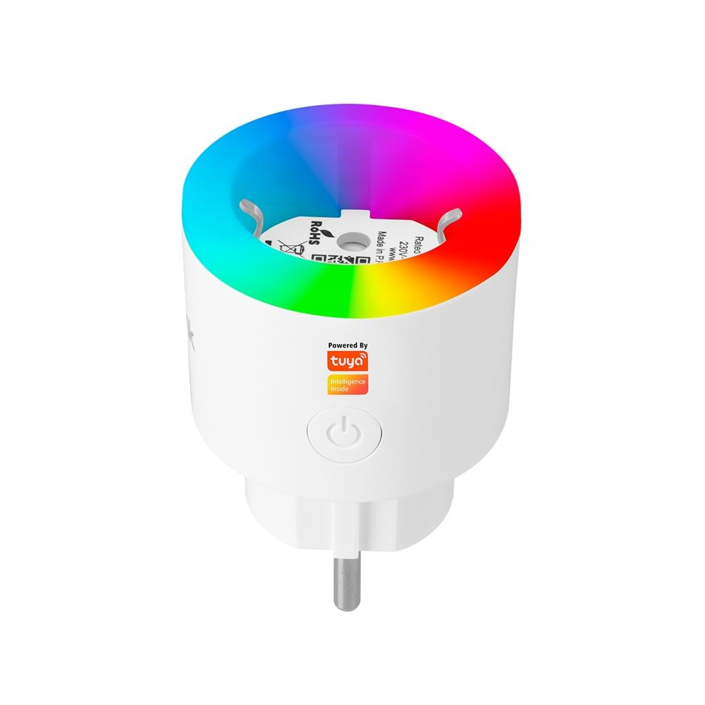 S-link SL-03 16A Akım Korumalı Akıllı Priz RGB Işıklı 2.4 G Wifi TUYA Destekli