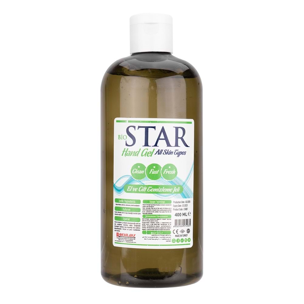 Bio Star 400ml El ve Cilt Temizleme Jeli