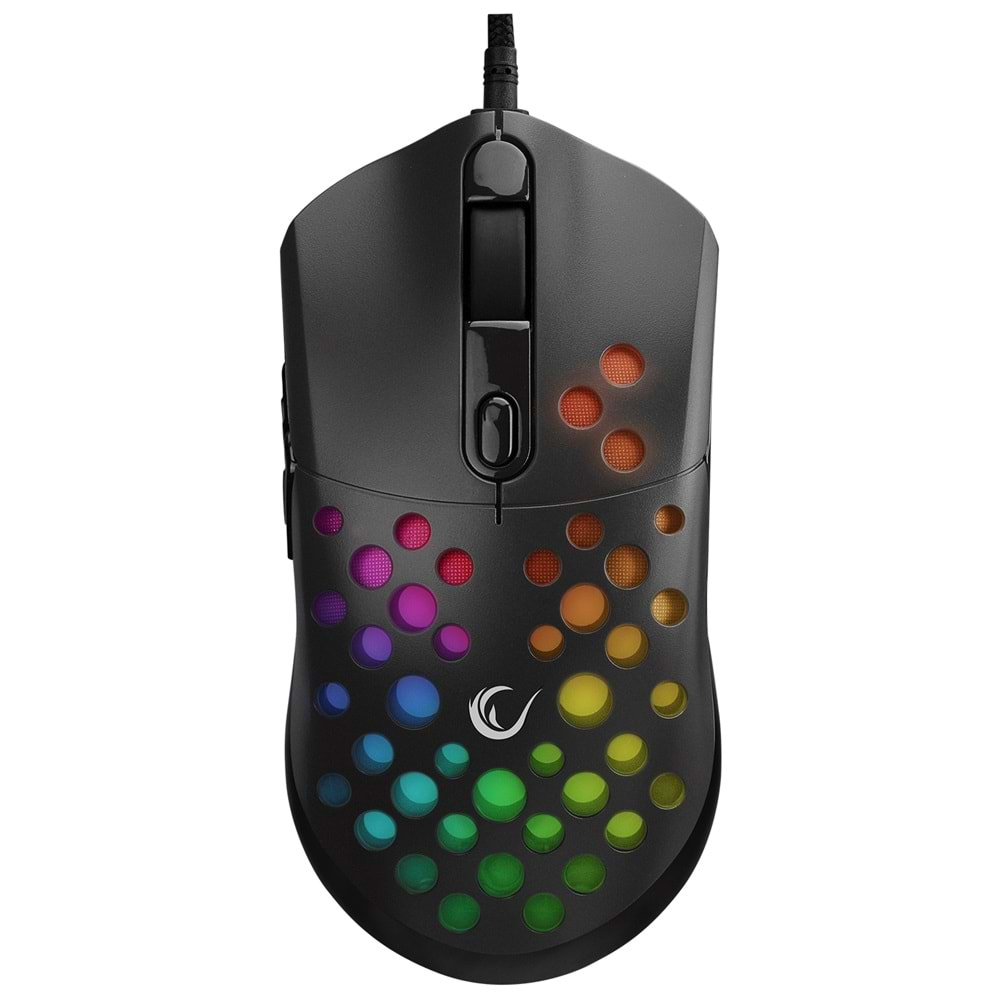 Rampage SMX-R66 ROCKET Ultra Hafif Siyah RGB Ledli 12000dpi Gaming Oyuncu Mouse