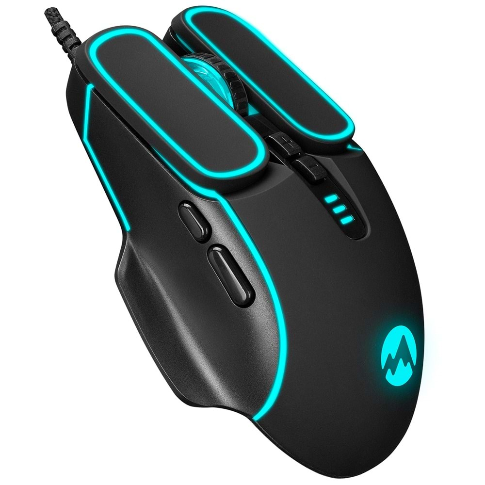 Everest SM-G55 X-FORA Usb Siyah 7D Optik 7200dpi LED Işıklı Gaming Oyuncu Mouse