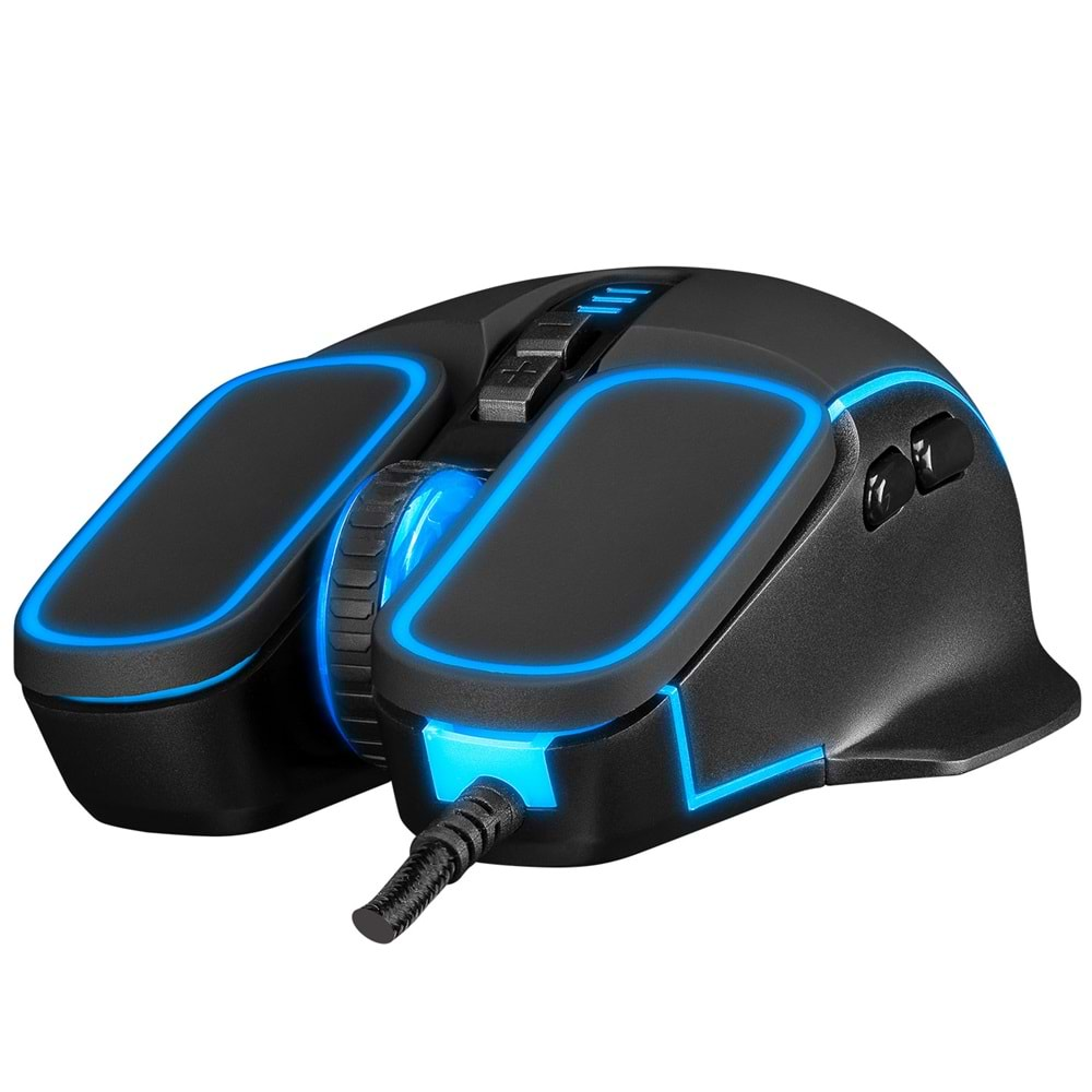 Everest SM-G55 X-FORA Usb Siyah 7D Optik 7200dpi LED Işıklı Gaming Oyuncu Mouse