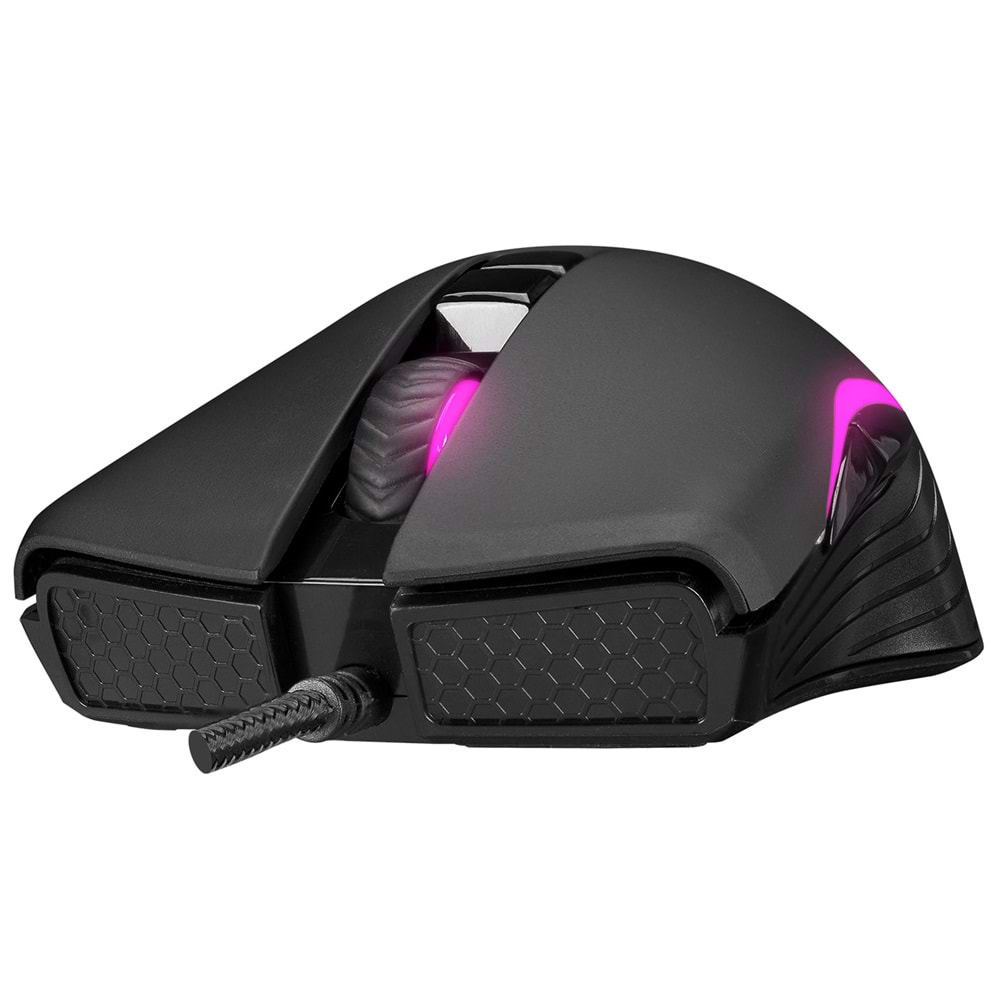 Everest SM-G56 CORAX Usb Siyah 7D Optik 7200dpi LED Işıklı Gaming Oyuncu Mouse