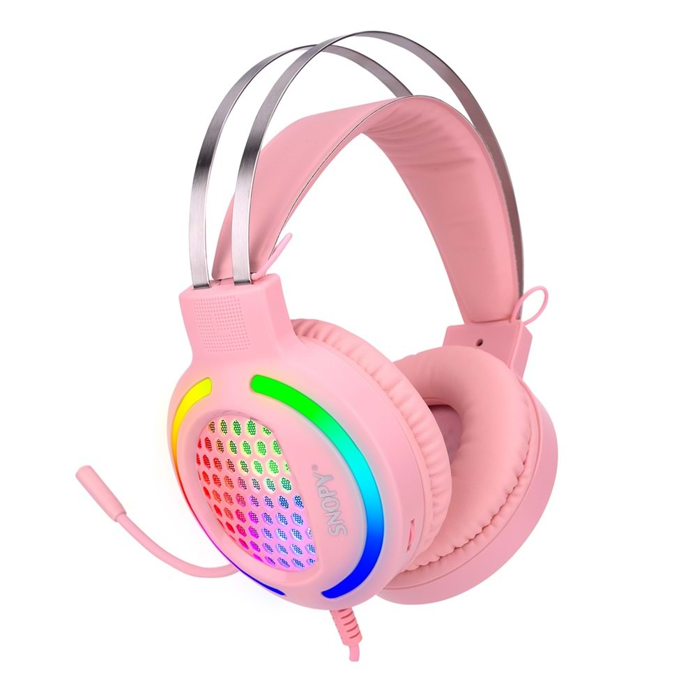 Snopy SN-GX82 PINKY Pembe 3,5mm Gaming Oyuncu Mikrofonlu Kulaklık