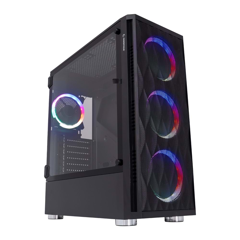 Rampage X-HORSE Tempered Glass 650W 80 Plus Bronze 4*Rainbow Fan 1*Usb 3.0 1*Usb 2.0 Gaming Kasa