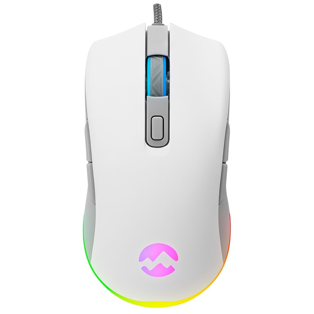 Everest SGM-L1 LUMOS Beyaz/Gri 6400dpi RGB Ledli Makrolu Gaming Oyuncu Mouse