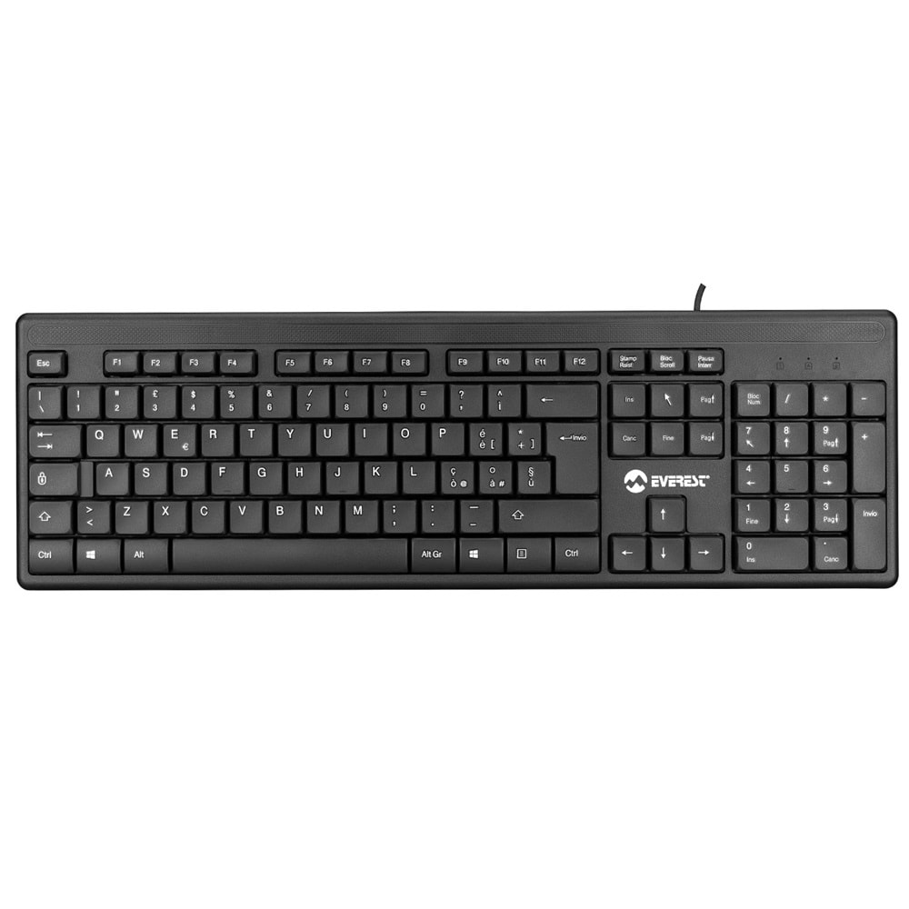 Everest KB-1002 Siyah USB Italian Layout Standart Klavye