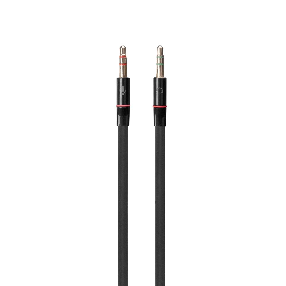 S-link SL-TA68 Siyah 3.5mm to Audio + Mic 0.15m Kulaklık Çevirici